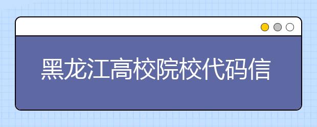 黑龍江高校院校代碼信息匯總整理，為您高考志愿保駕護(hù)航